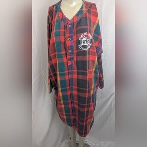 Eskimo Joe's Stillwater, Oklahoma Plaid Pajama Nightgown XL